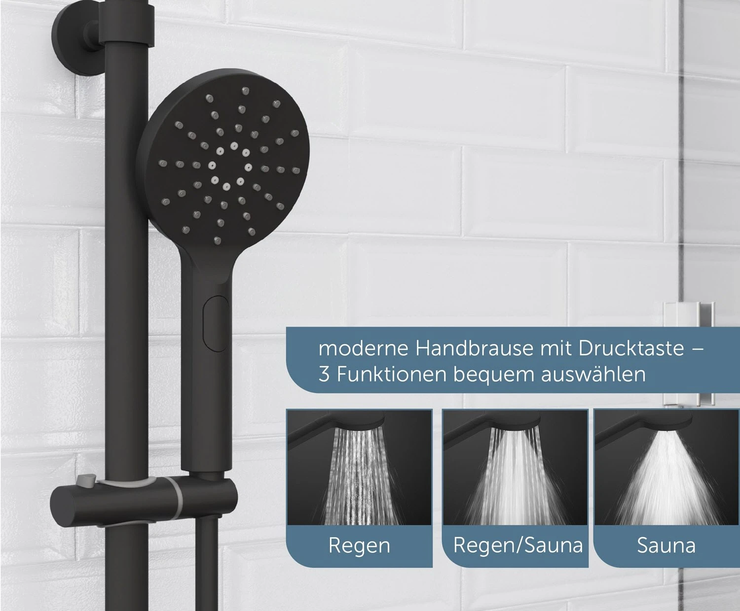 Schütte MADURA FRESH Regendusche Mit Thermostat Duscharmatur, Handbrause Mit 3 Funktionen 8 Schütte MADURA FRESH Regendusche Mit Thermostat Duscharmatur, Handbrause Mit 3 Funktionen – Bild 6