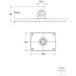 Steinberg Serie 120 Regenbrause 14,5 X 22 Cm