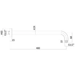 Steinkamp Brausearm Für Wandmontage Rund 40 Cm