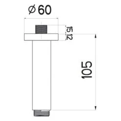 Sturotec Eco-Line Brausearm Für Deckenmontage 10 Cm