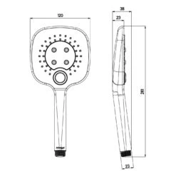 Sturotec Eco-Line 6 L/min Handbrause Eckig Mit 3 Strahlarten 10 Sturotec Eco-Line 6 L/min Handbrause Eckig Mit 3 Strahlarten -Hansgrohe Brause Geschaft sturotec brauseprogramm eco line handbrause eckig 9166719