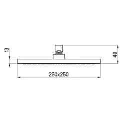 Sturotec Eco-Line 6 L/min Kopfbrause Eckig 25 Cm