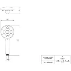 Villeroy & Boch Universal Showers Handbrause Mit Drei Strahlarten
