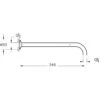 VitrA Origin Wandarm Mit 90° Bogen Für Duschkopf, Ausladung 34,6 Cm